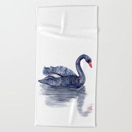 Black Swan Beach Towel