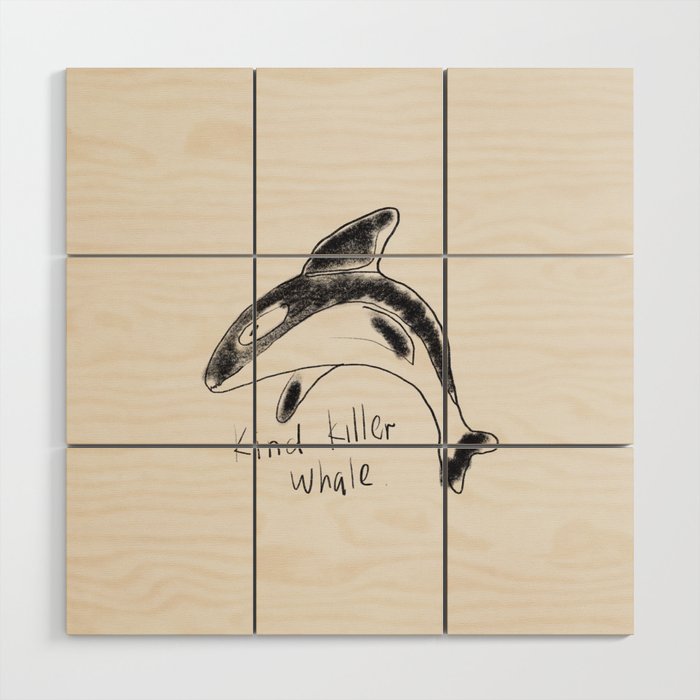 Kind killer whale Wood Wall Art