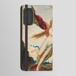 Angel and a sleeping child vintage art by Gustav Moreau Android Wallet Case