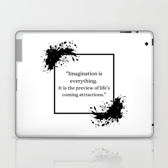 Albert Einstein Inspirational Quote Laptop & iPad Skin