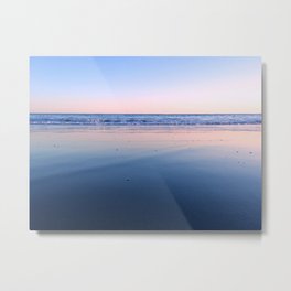 Mirrors Metal Print | Seascape, Beach, Pastels, Photo, Surf, Water, California, Color, Ocean, Digital 
