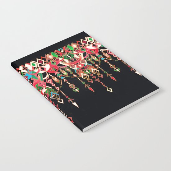 Modern Deco in Red and Black Notebook