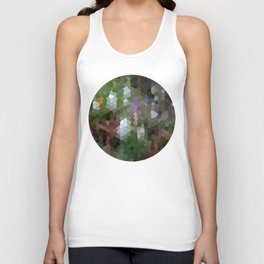 Abstract Mosaic Snowdrop And Crocus Flowers Unisex Tank Top