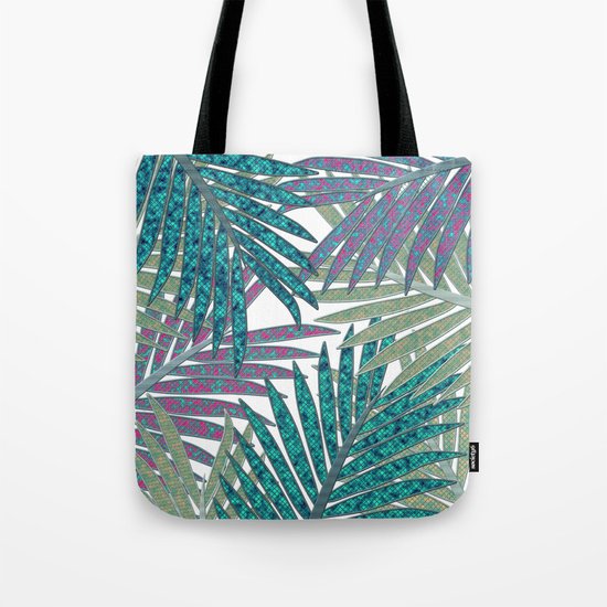 TROPICAL LEAVES GARDEN W Tote Bag
