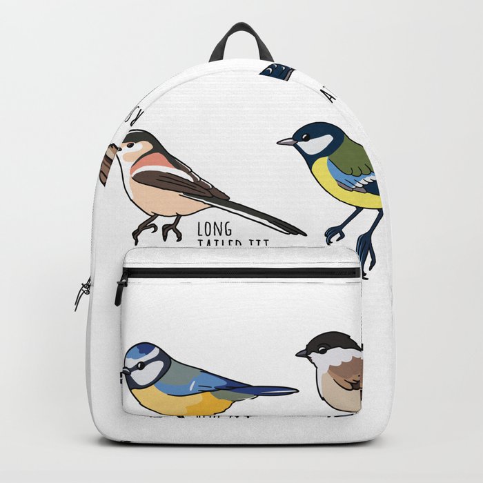 Birdwatching Tit Bird Ornithology Gift Backpack by Qwerty