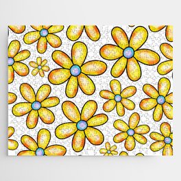 Doodle Spring Flower Pattern 01 Jigsaw Puzzle