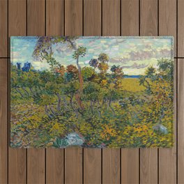 Sunset at Montmajour by Vincent van Gogh, 1888 Outdoor Rug