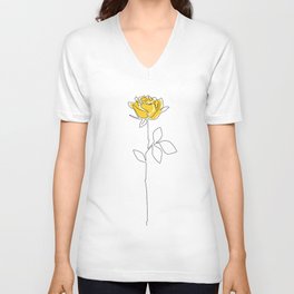 Lemon Rose V Neck T Shirt
