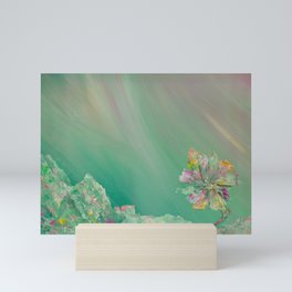 Colorful Abstract Floral Dreams Series Scultptural Acrylic print Mini Art Print