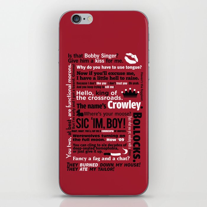Supernatural - Crowley Quotes iPhone Skin