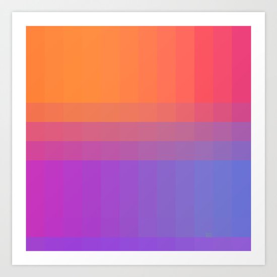 Squares and Stripes Four Art Print