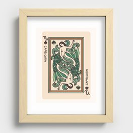 Pisces Playing Card Recessed Framed Print