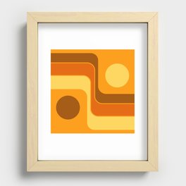 Retro Geometric Design 746 Recessed Framed Print