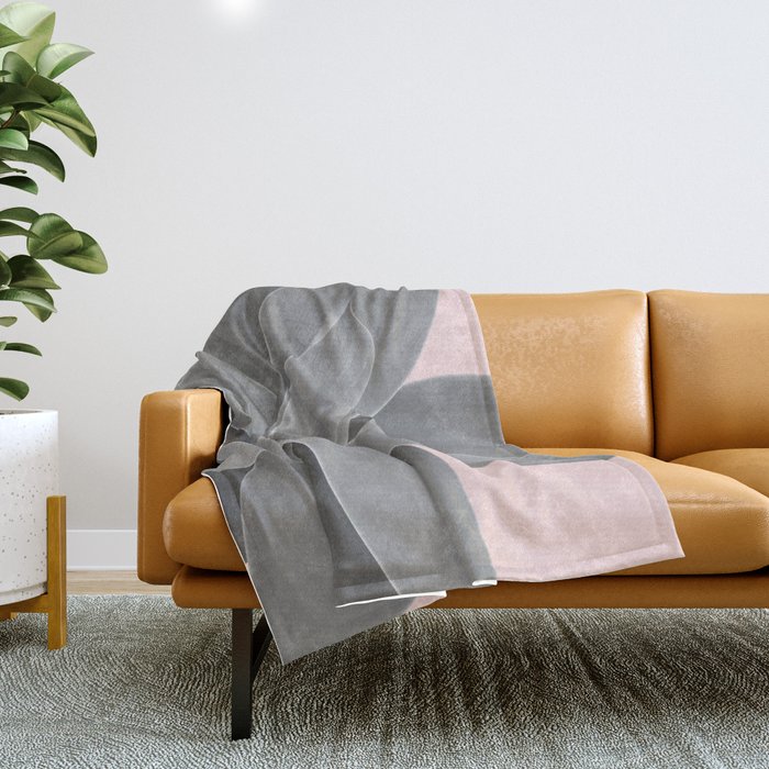 Gray Blush Agave Romance #1 #tropical #decor #art #society6 Throw Blanket