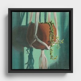 String of Pearls Framed Canvas