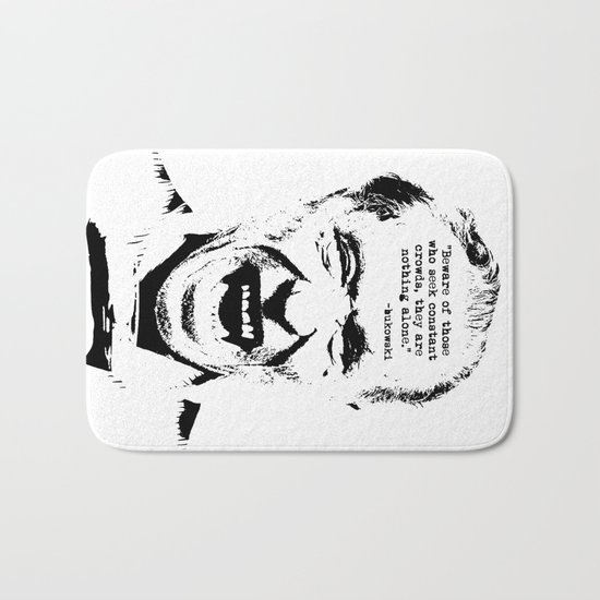 Charles Bukowski Quote Genius Of The Crowd Bath Mat