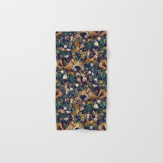 Young Greeks and Floral Pattern Hand & Bath Towel