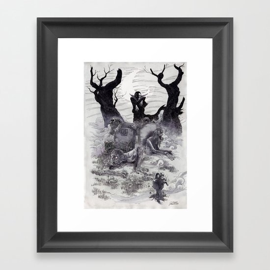 Vampires & Zombies Framed Art Print