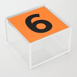 Number 6 (Black & Orange) Acrylic Box