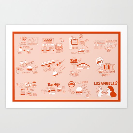 Tour De Burgers Art Print