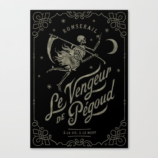 Le Vengeur de Pégoud (black/gold) Canvas Print