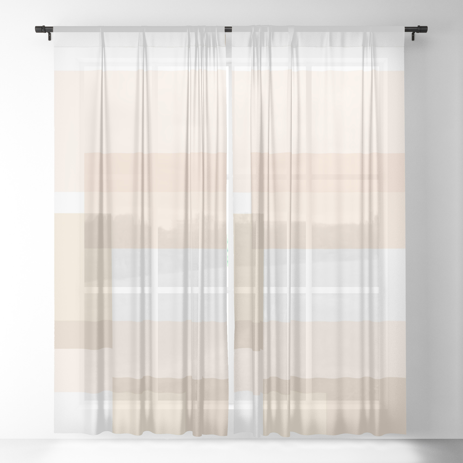 Overlay In Cream Sheer Curtain By Beckybailey1 Society6 Overlay In Cream Sheer Curtain By
