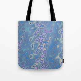 Funky violet blue liquid shapes Tote Bag