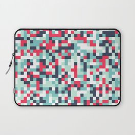 Color Halftone Background. Abstract Multicolor Texture with Squares. Retro Tech Halftone Laptop Sleeve