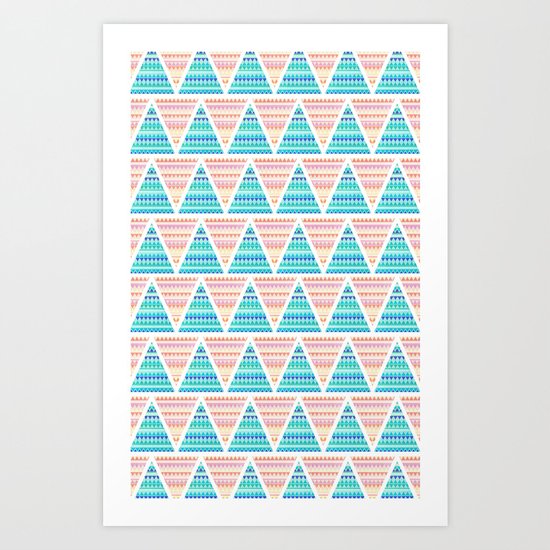 Mixed Aztec Pattern Art Print