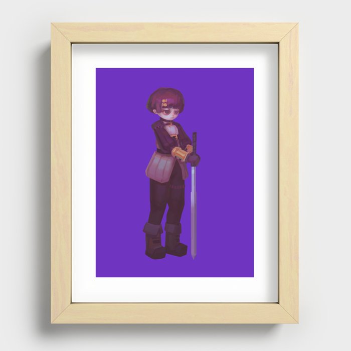 Sword girl Recessed Framed Print