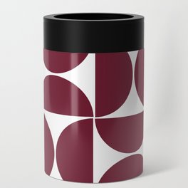 Burgundy mid century modern geometric shapes Can Cooler