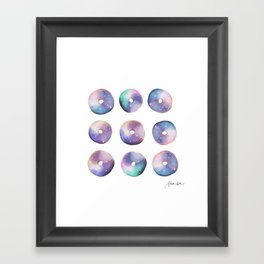 Galaxy Donuts Framed Art Print