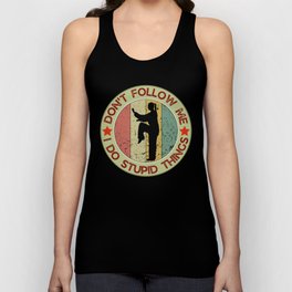 Karate Girl Silhouette, Funny Vintage Karate Lover Gift Idea For Women Tank Top