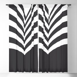 Black and white hills Blackout Curtain