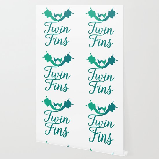 Twin Fins Mermaid Cute Bff Best Friend Matching Graphic Wallpaper By Hundredthmonkey Society6
