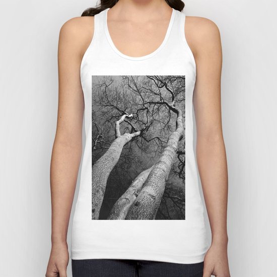 Monochrome Trees Unisex Tank Top