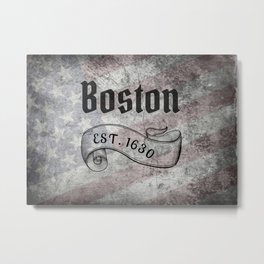 Boston, MA Metal Print | Revolution, Massachusetts, Typography, Boston, Newengland, Digital, History, Graphicdesign, Americana, Beantown 