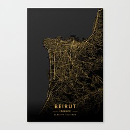 Beirut, Lebanon - Gold Canvas Print