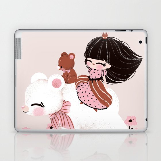 Precious Collection - the princess and the bears Laptop & iPad Skin