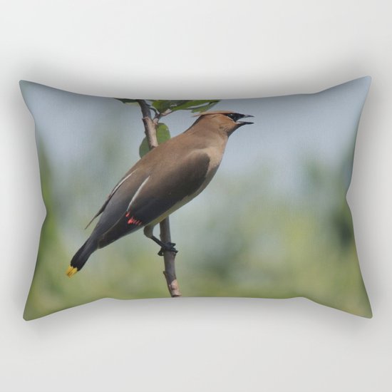 Cedar Waxwing at Hillsboro Pond Rectangular Pillow
