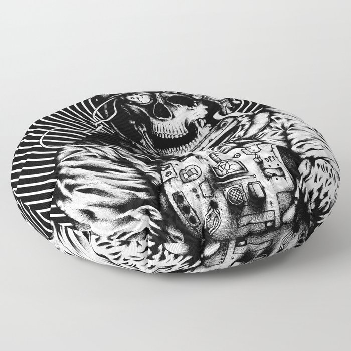 Skelenaut V1 (Black & White) Floor Pillow