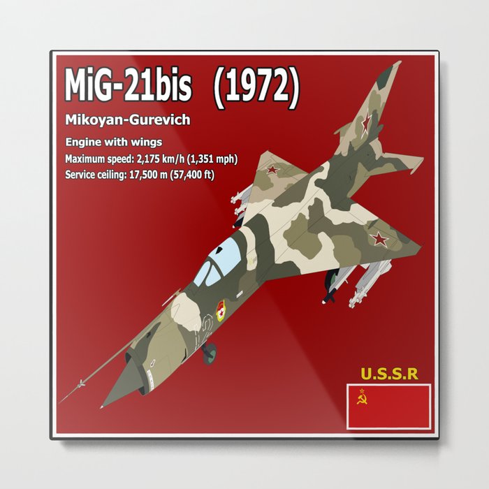Mig-21bis Metal Print