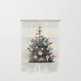 Retro Decorated Christmas Tree Wall Hanging