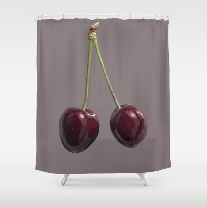 Dark cherries Shower Curtain