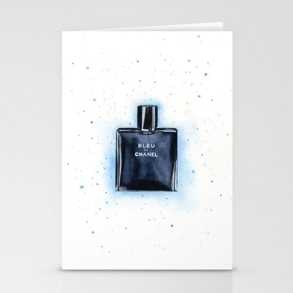 Bleu Bleu Perfume Watercolor Painting By Suisai Genki