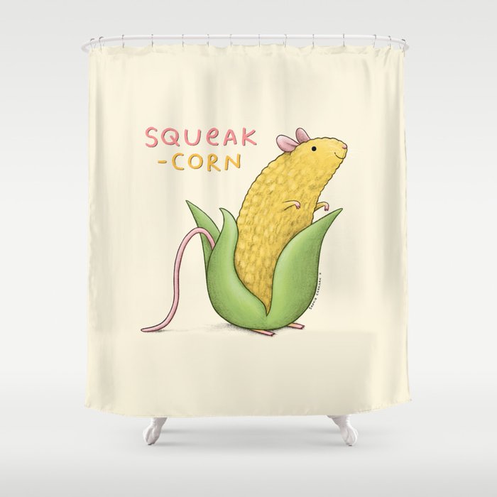 Squeak-corn Shower Curtain