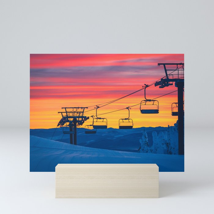 Sunset Under Chair 1  Mini Art Print