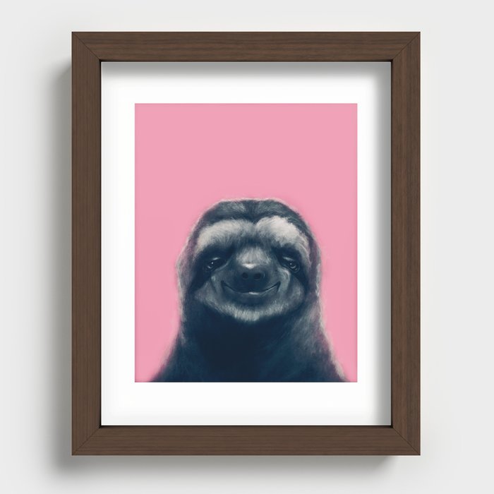 Sloth #1 Recessed Framed Print