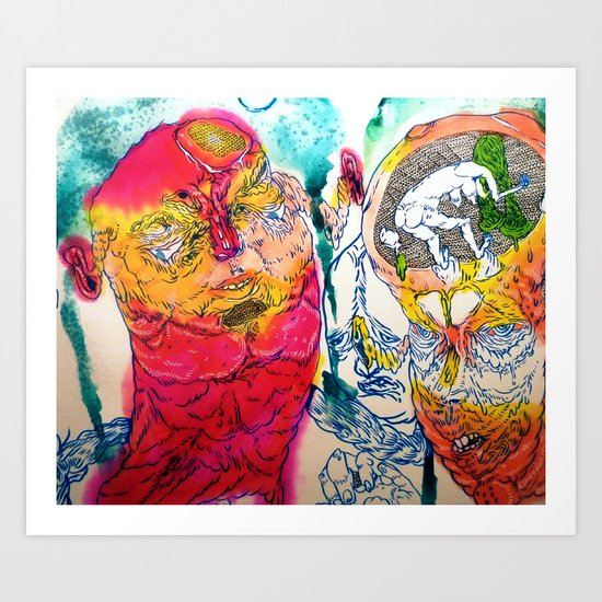 great green beasts Art Print