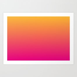 Ombre | Color Gradients | Gradient | Two Tone | Orange | Pink | Art Print